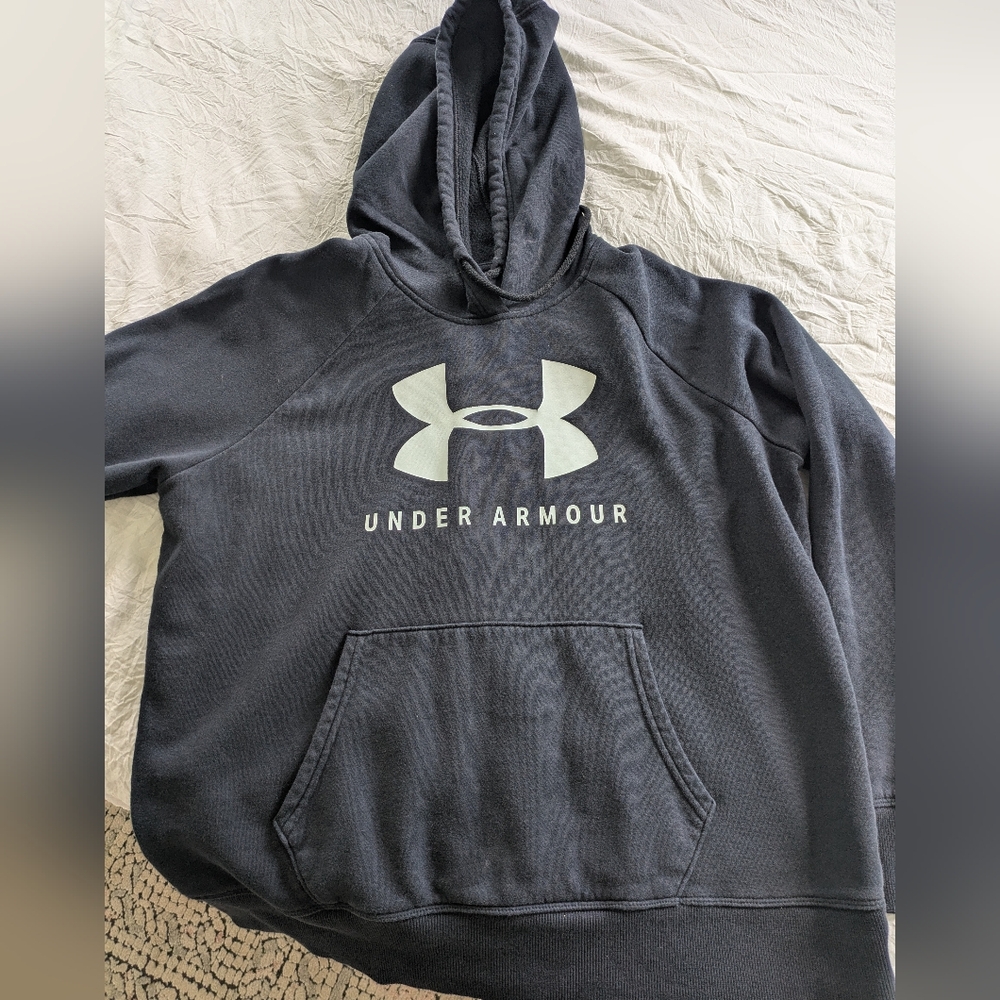 Under Armour Black Hoodie with White Logo